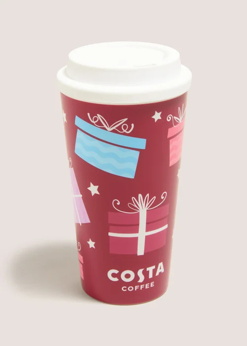 Red Costa Christmas Travel Mug Image 1