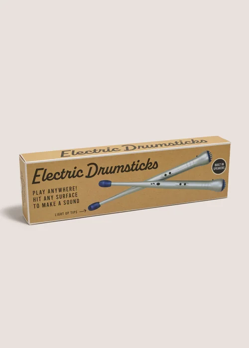 Silver Electric Drumsticks Image 1