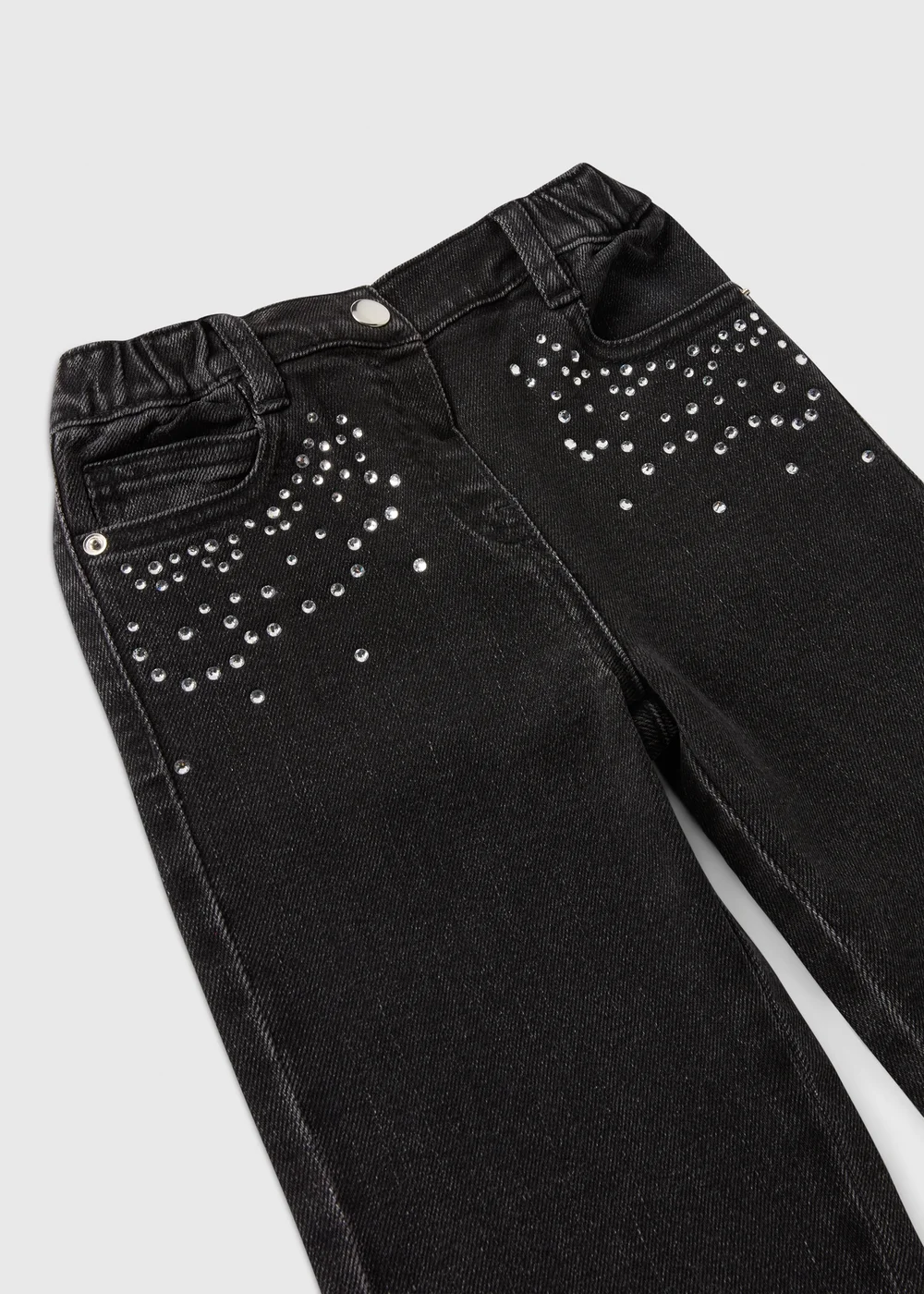 Girls Black Embellished Jeans (1-7yrs) - 1 half year to 2 Image 2