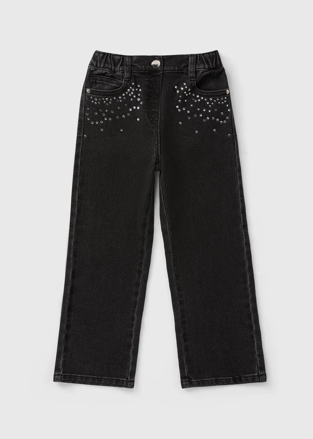 Girls Black Embellished Jeans (1-7yrs) - 1 half year to 2 Image 1
