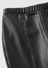 Girls Black PU Leather Leggings (1-7yrs) - 1 to 1 half years Image 2