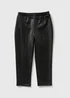 Girls Black PU Leather Leggings (1-7yrs) - 1 to 1 half years Image 1