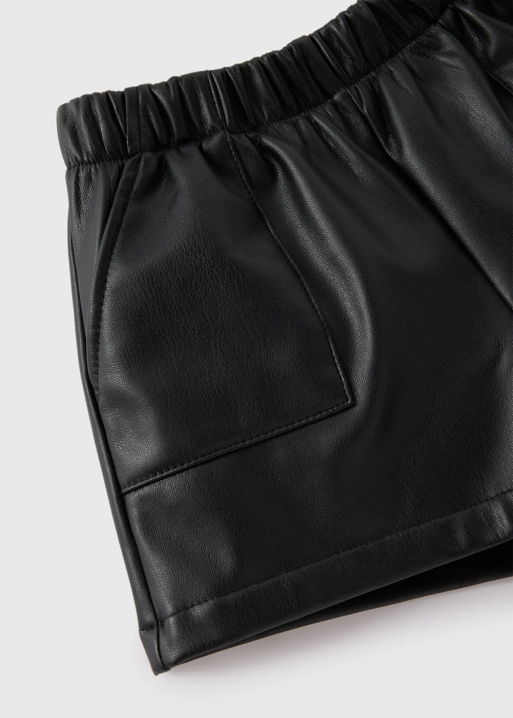 Girls Black Leather Look Short & Tights (1-7yrs) - 1 half year to 2 Image 2