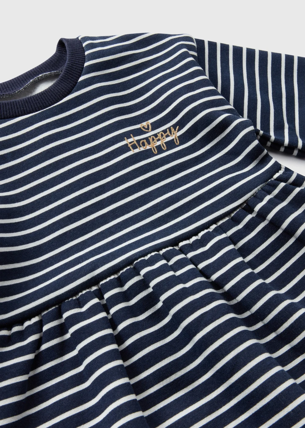 Girls Navy Stripe Sweater Dress (1-7yrs) - Age 2 - 3 Years Image 2