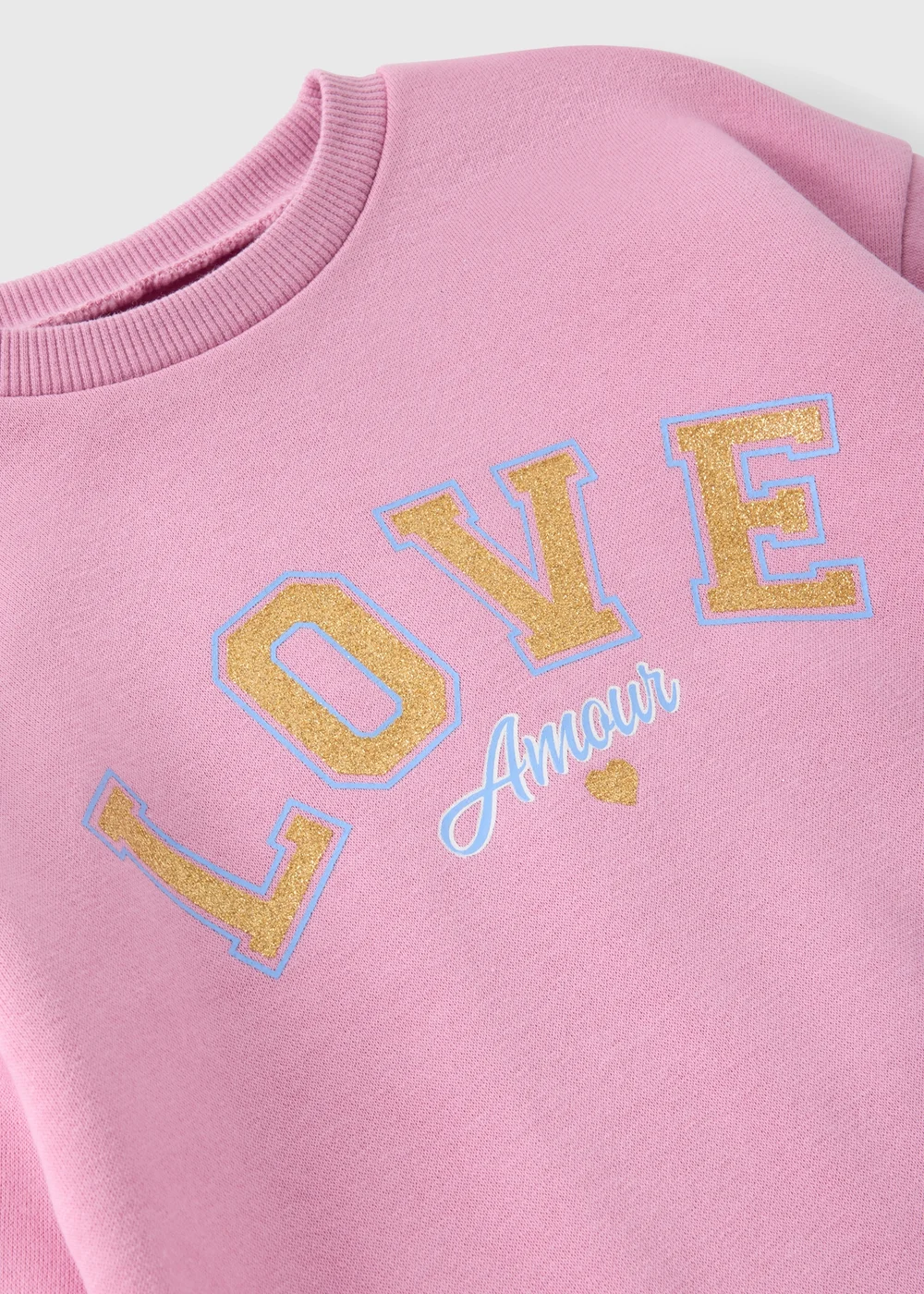 Girls Pink Love Sweater Dress (1-7yrs) - 1 half year to 2 Image 2