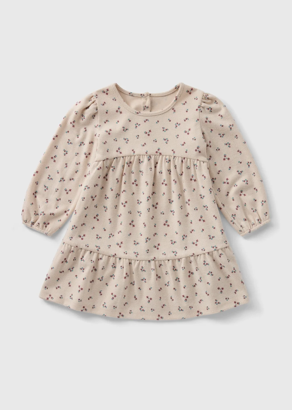 Girls Cream Floral Printed Dress (1-7yrs) - 1 to 1 half years Image 1