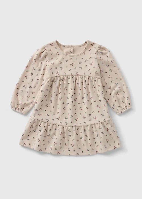 Girls Cream Floral Printed Dress (1-7yrs) - 1 to 1 half years Image 1