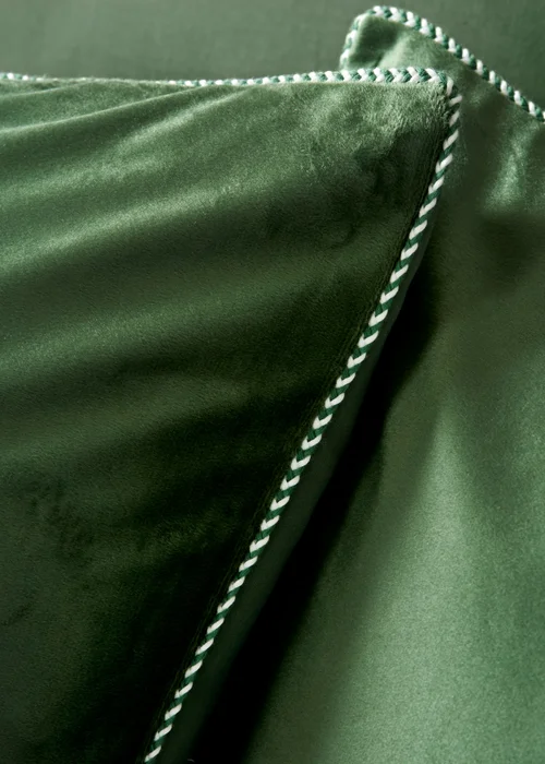 Green Velvet Trim Duvet Set - Double Image 2