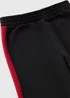 Girls Black Side Stripe Wide Leg Jogging Bottoms (7-15yrs) - Age 7 Years Image 2
