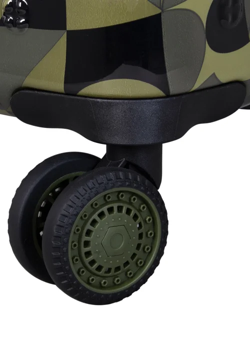 BritBag Annamite Moss Black/Green Geo Print Medium Suitcase with TSA Lock - Cabin Image 4