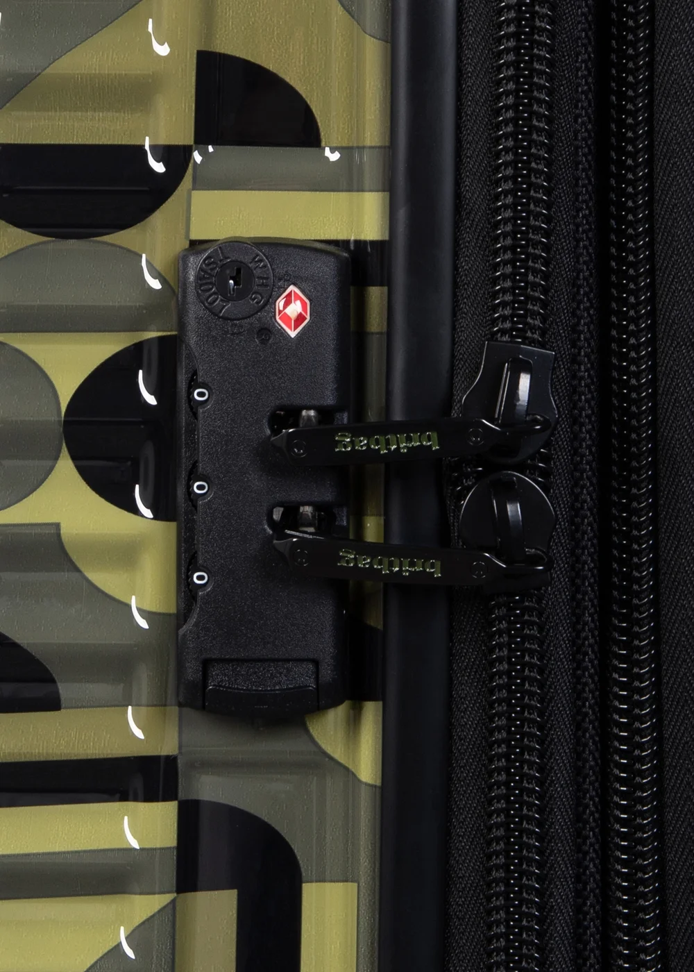 BritBag Annamite Moss Black/Green Geo Print Medium Suitcase with TSA Lock - Cabin Image 3