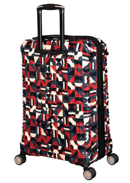 BritBag Annamite Skin Black/Red Geo Print Cabin Suitcase with TSA Lock - Cabin Image 2