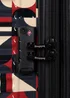 BritBag Annamite Skin Black/Red Geo Print Cabin Suitcase with TSA Lock - Cabin Image 3