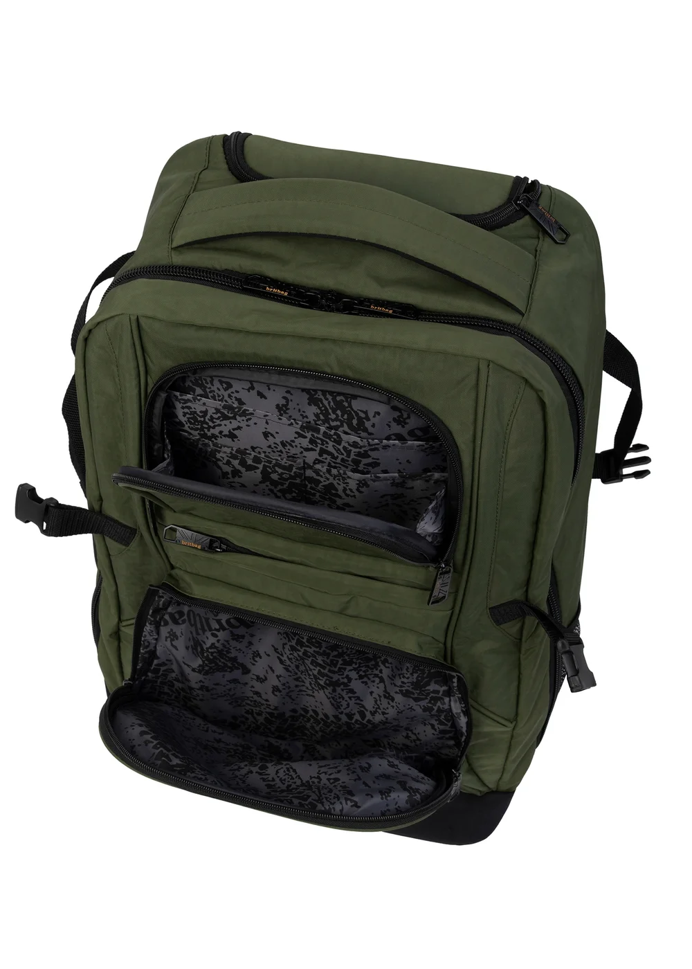 BritBag Nauru Khaki Trolley Backpack - Cabin Image 4