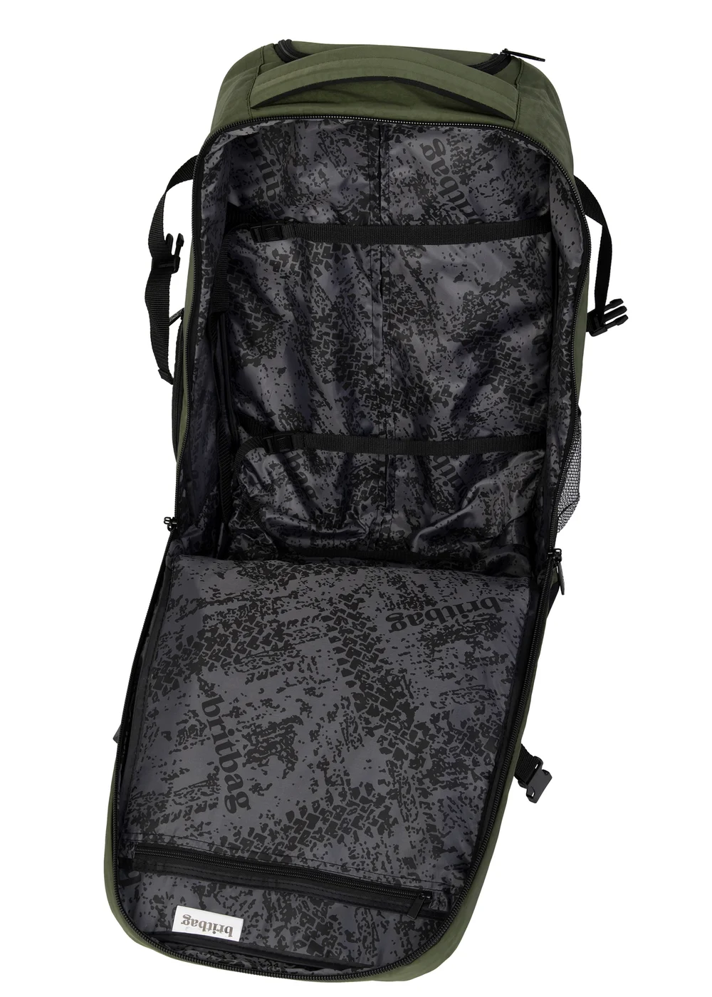BritBag Nauru Khaki Trolley Backpack - Cabin Image 5