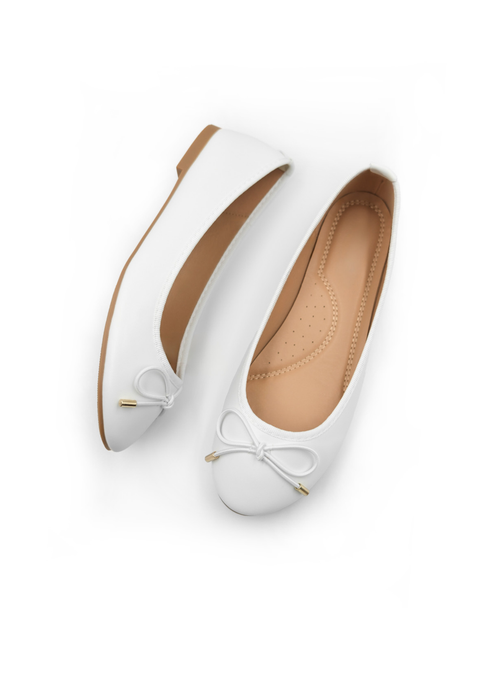 Where's That From White Pu Truth Kids Ballerina Flats - 2 Image 1