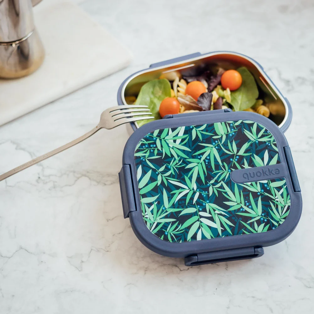 Quokka Green Blossom Stainless Steel Lunch Box - One Size Image 4
