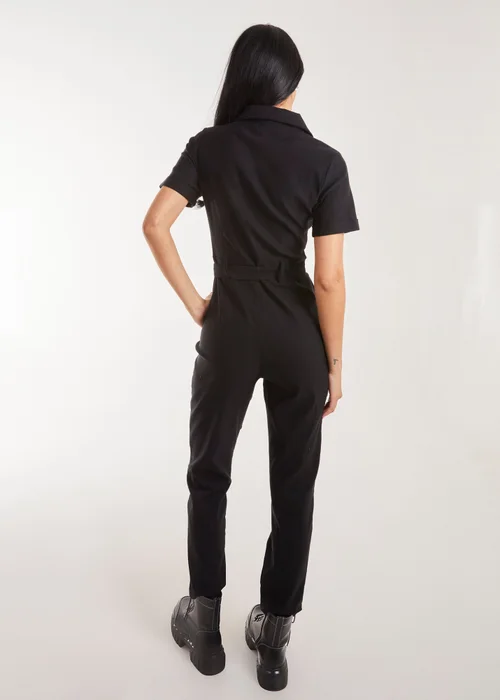 Pink Vanilla Black Zip Front Boilersuit - 6 Image 2