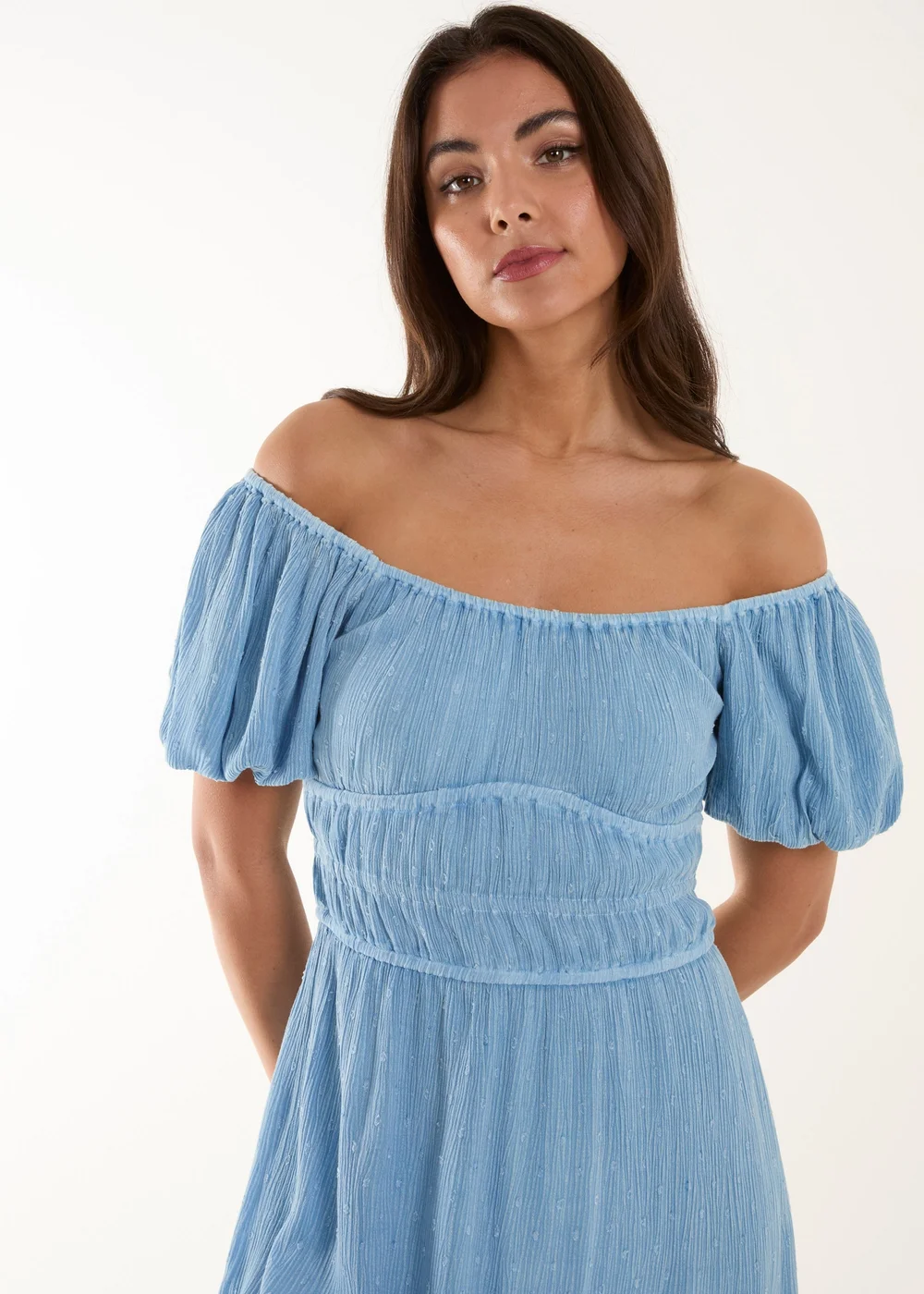 Blue Vanilla Blue Puff Ball Mini Dress - 8 Image 3