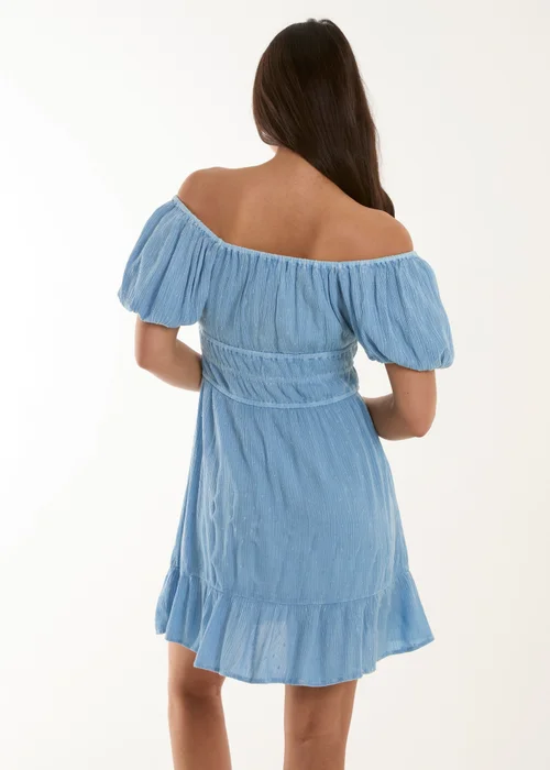 Blue Vanilla Blue Puff Ball Mini Dress - 8 Image 2