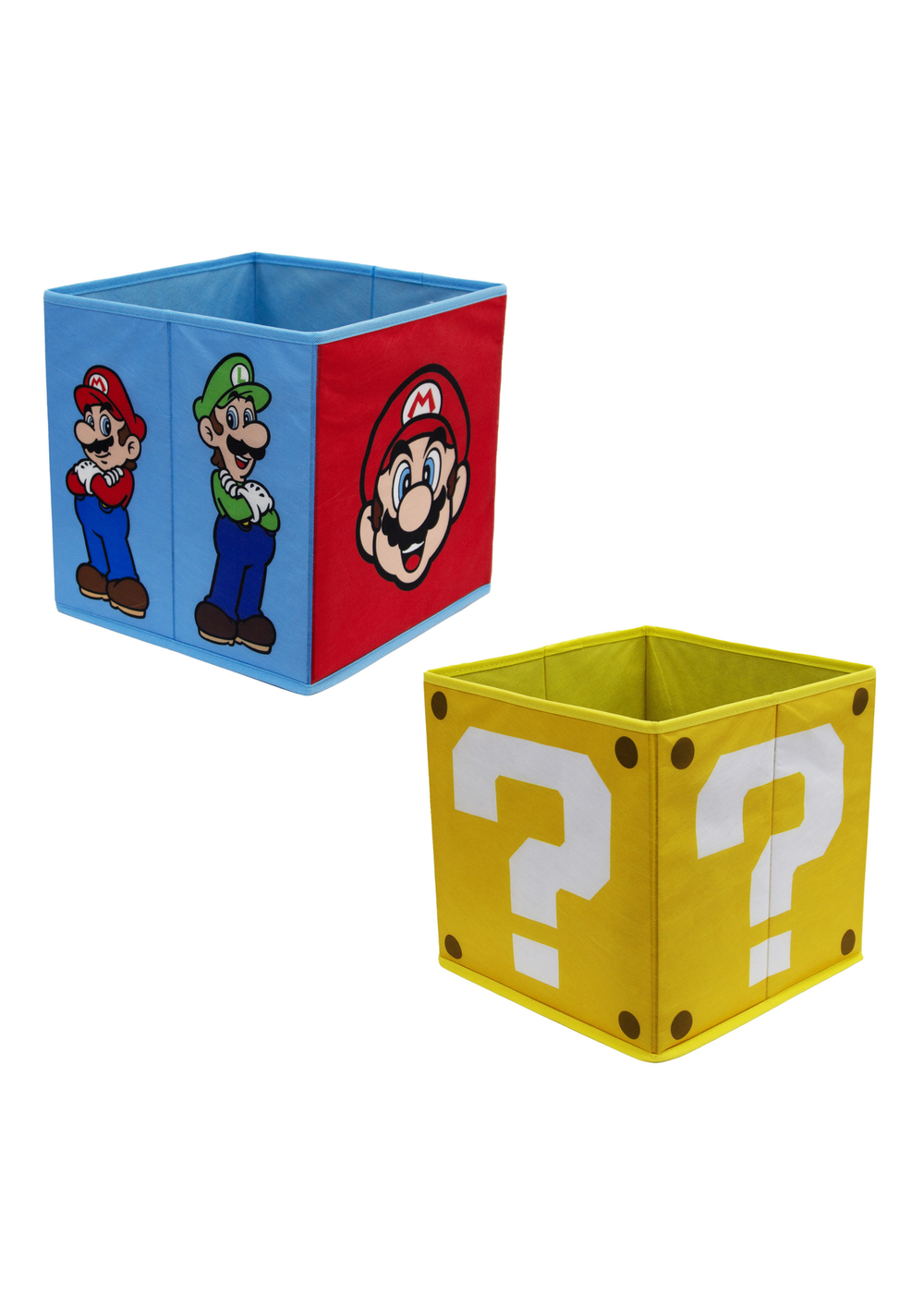 Super Mario Faces 2 Pack Storage Box (30cm x 30cm) - No Size Image 1