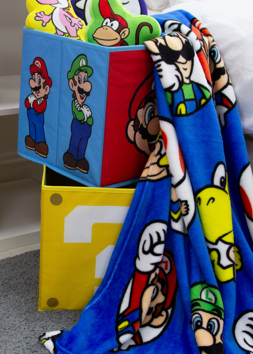 Super Mario Faces 2 Pack Storage Box (30cm x 30cm) - No Size Image 2