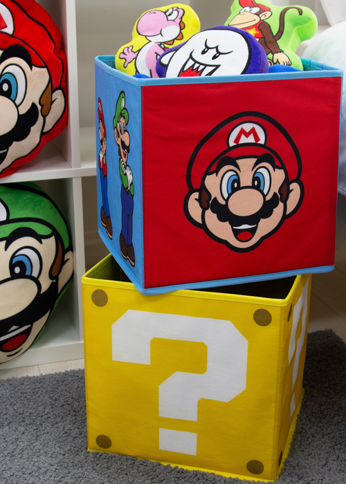 Super Mario Faces 2 Pack Storage Box (30cm x 30cm) - No Size Image 3