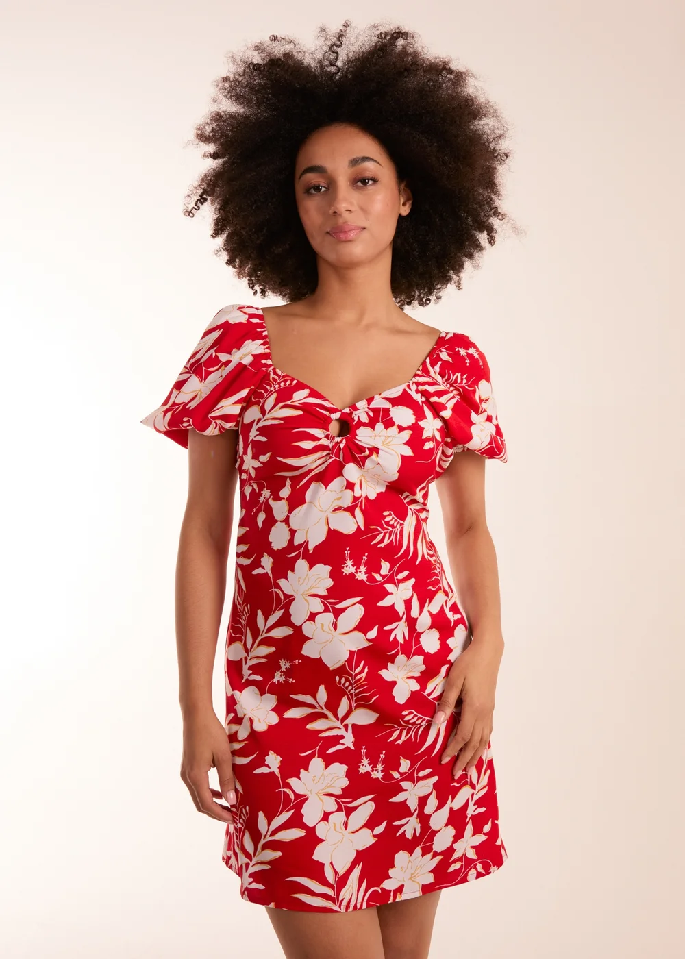 Blue Vanilla Red Ring Detail Mini Dress - 8 Image 1