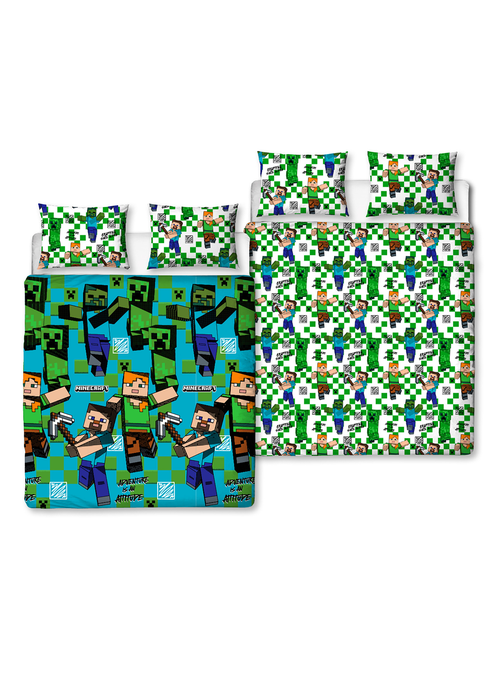 Minecraft Drawn Duvet - Double Image 1