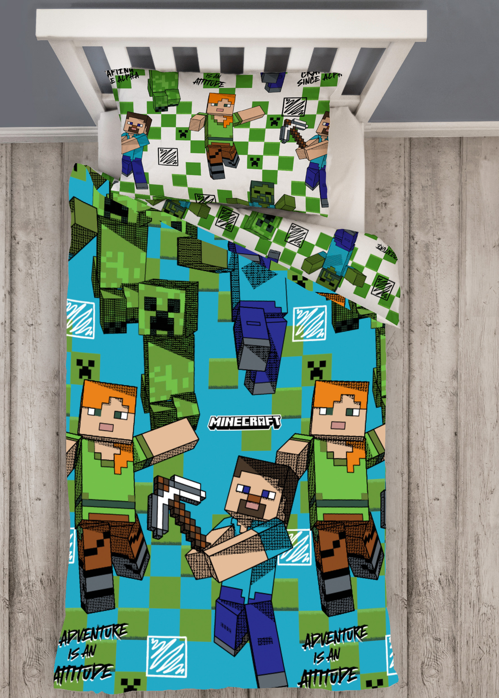Minecraft Drawn Duvet - Single Image 5