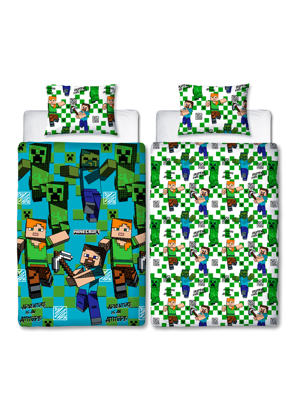 Minecraft Drawn Duvet - Single Image 1