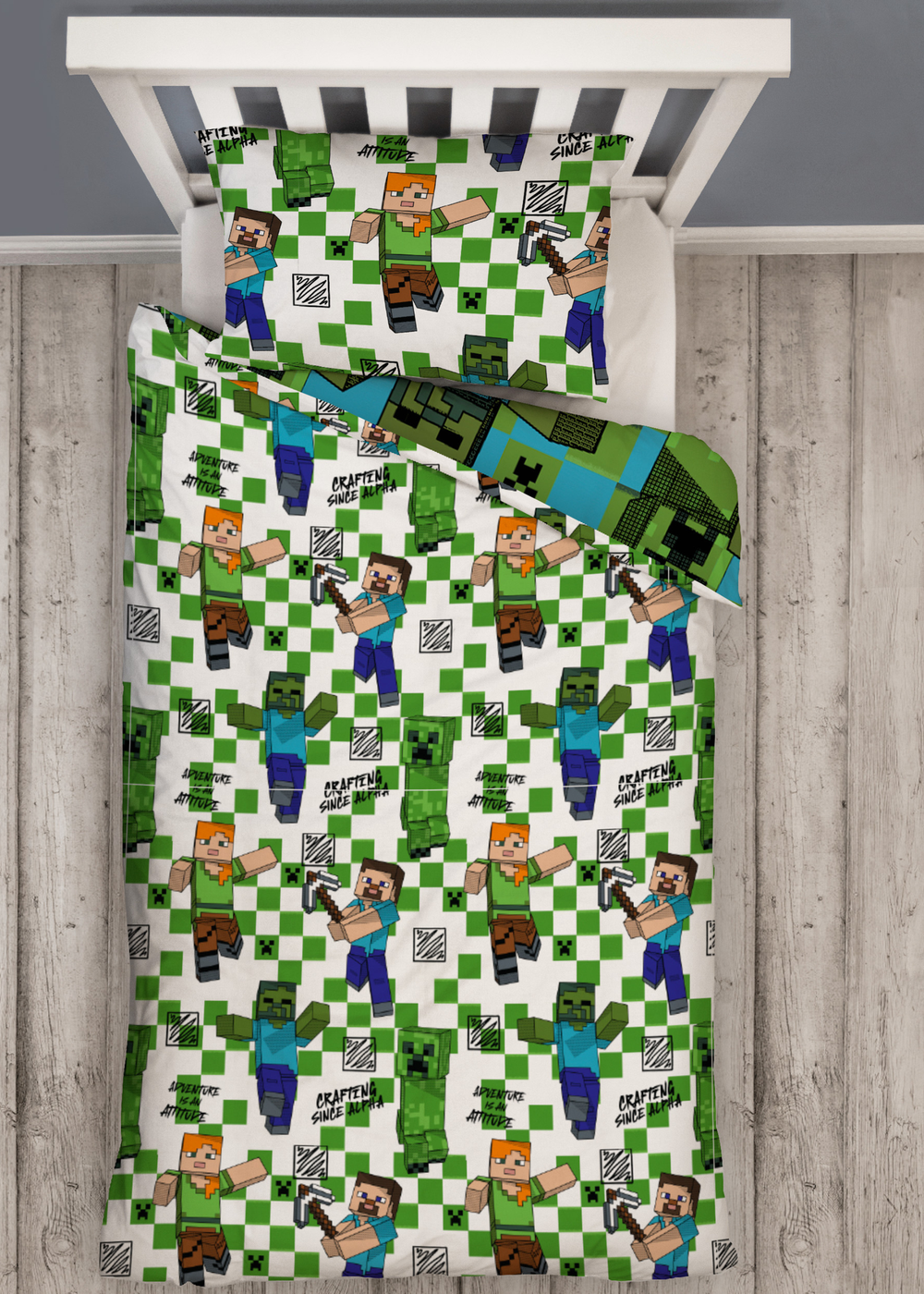 Minecraft Drawn Duvet - Single Image 4