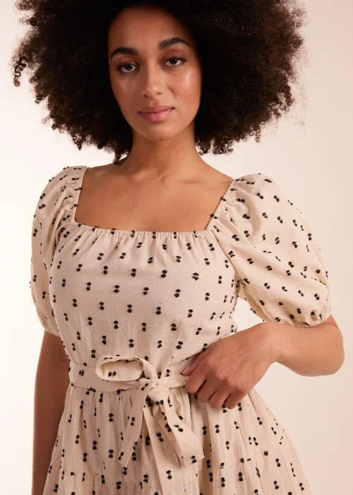 Blue Vanilla Stone Dobby Spot Mini Dress - L Image 3