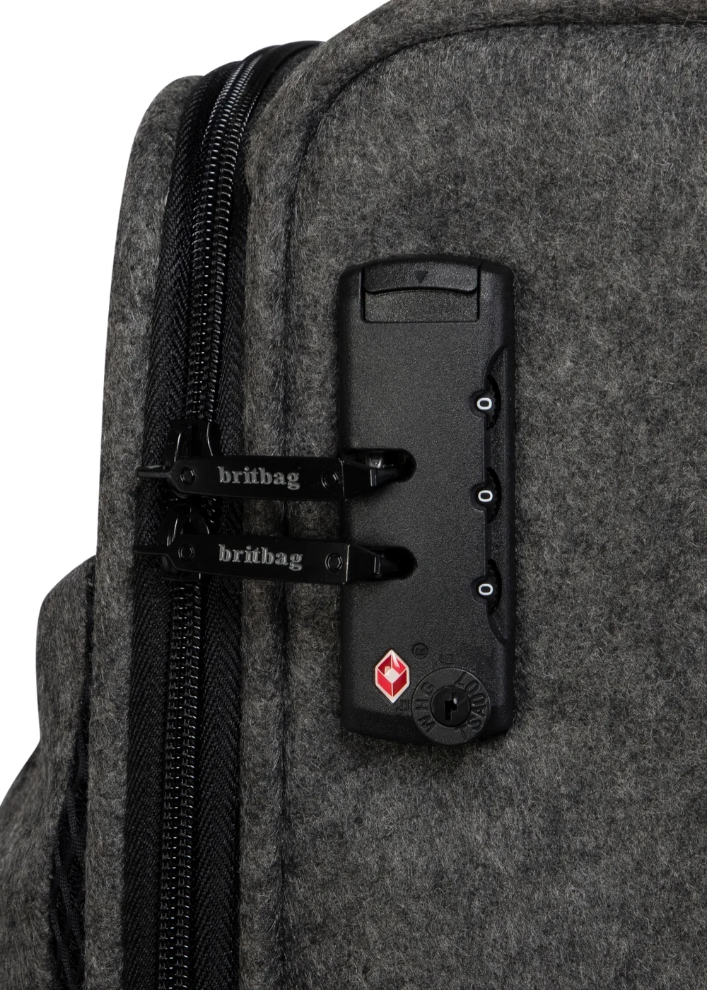 BritBag Perissa Tech Grey Suitcase with TSA Lock - Cabin Image 3