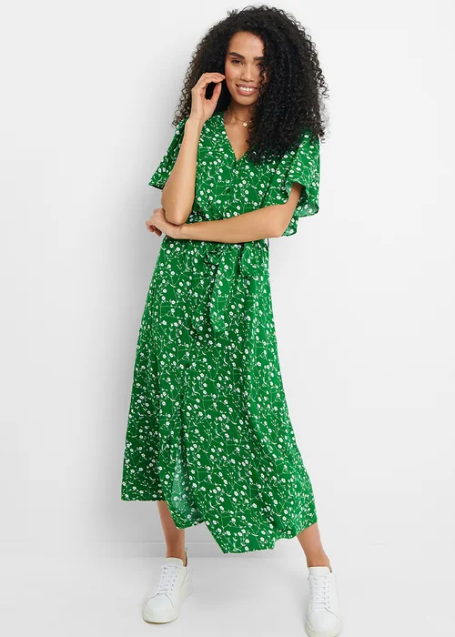 Threadbare Green Pastill Button Down Midi Dress - 8 Image 2