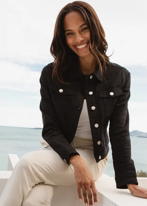 Threadbare Black Rome Classic Denim Jacket - 8 Image 1