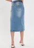 Threadbare Light Blue Amsterdam Denim Midi Skirt - Size 8 Image 2