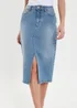 Threadbare Light Blue Amsterdam Denim Midi Skirt - Size 8 Image 1