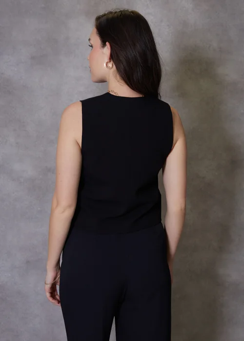 Threadbare Black Queen Tailored Waistcoat - 8 Image 2