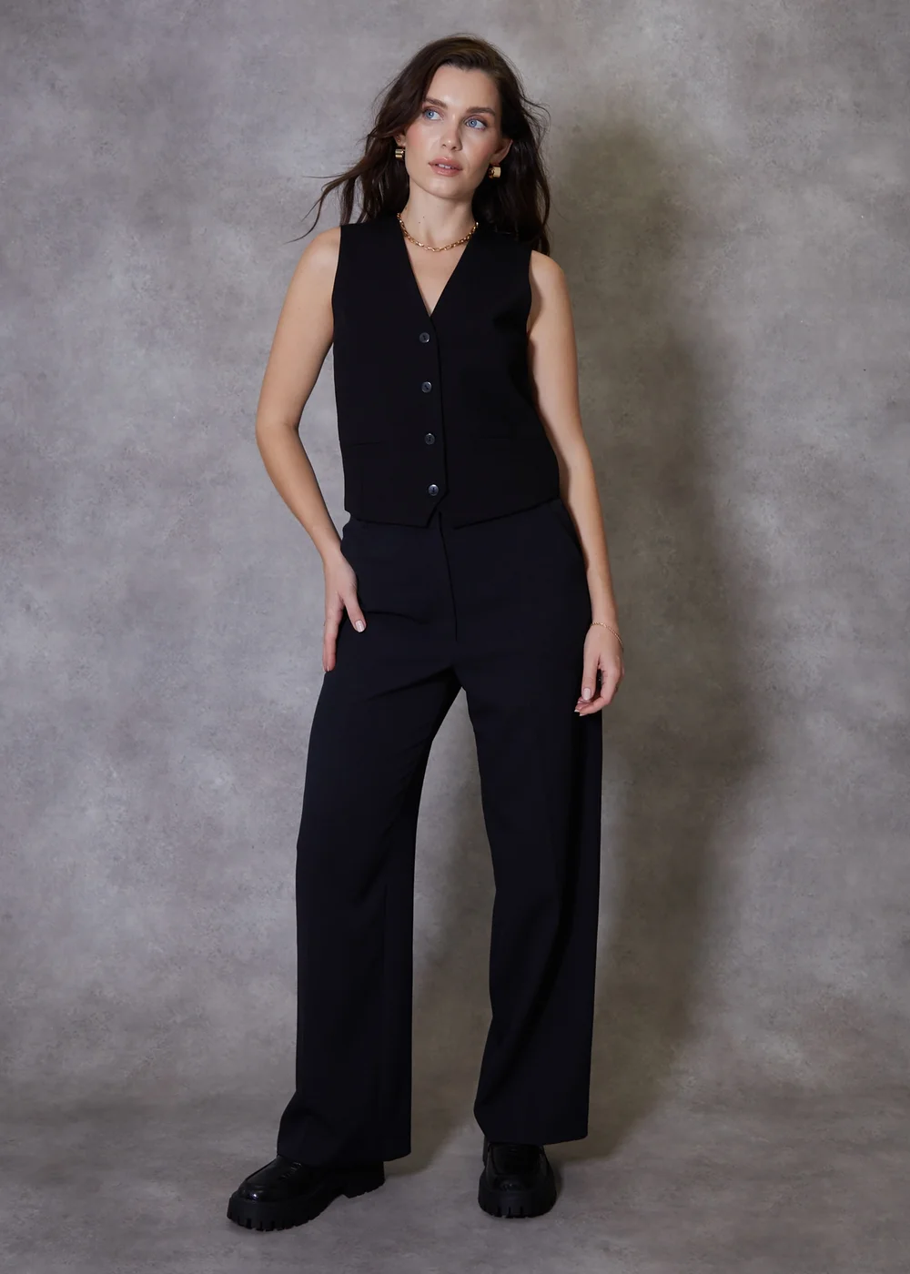 Threadbare Black Queen Tailored Waistcoat - 8 Image 5