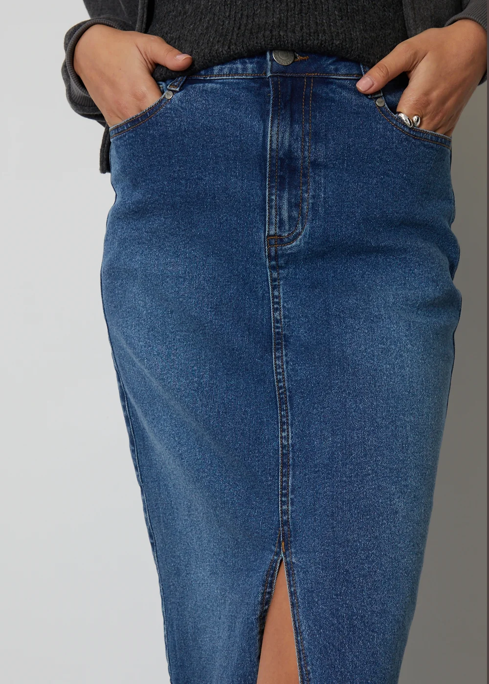 Threadbare Blue Antwerp Denim Maxi Skirt - Size 8 Image 3