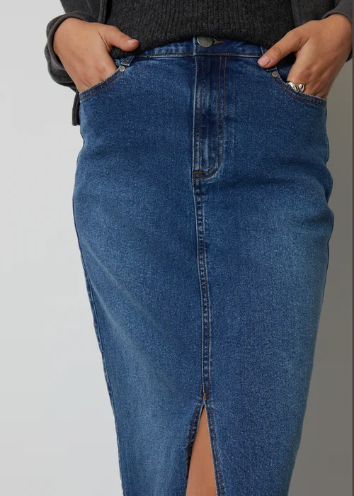 Threadbare Blue Antwerp Denim Maxi Skirt - Size 8 Image 3