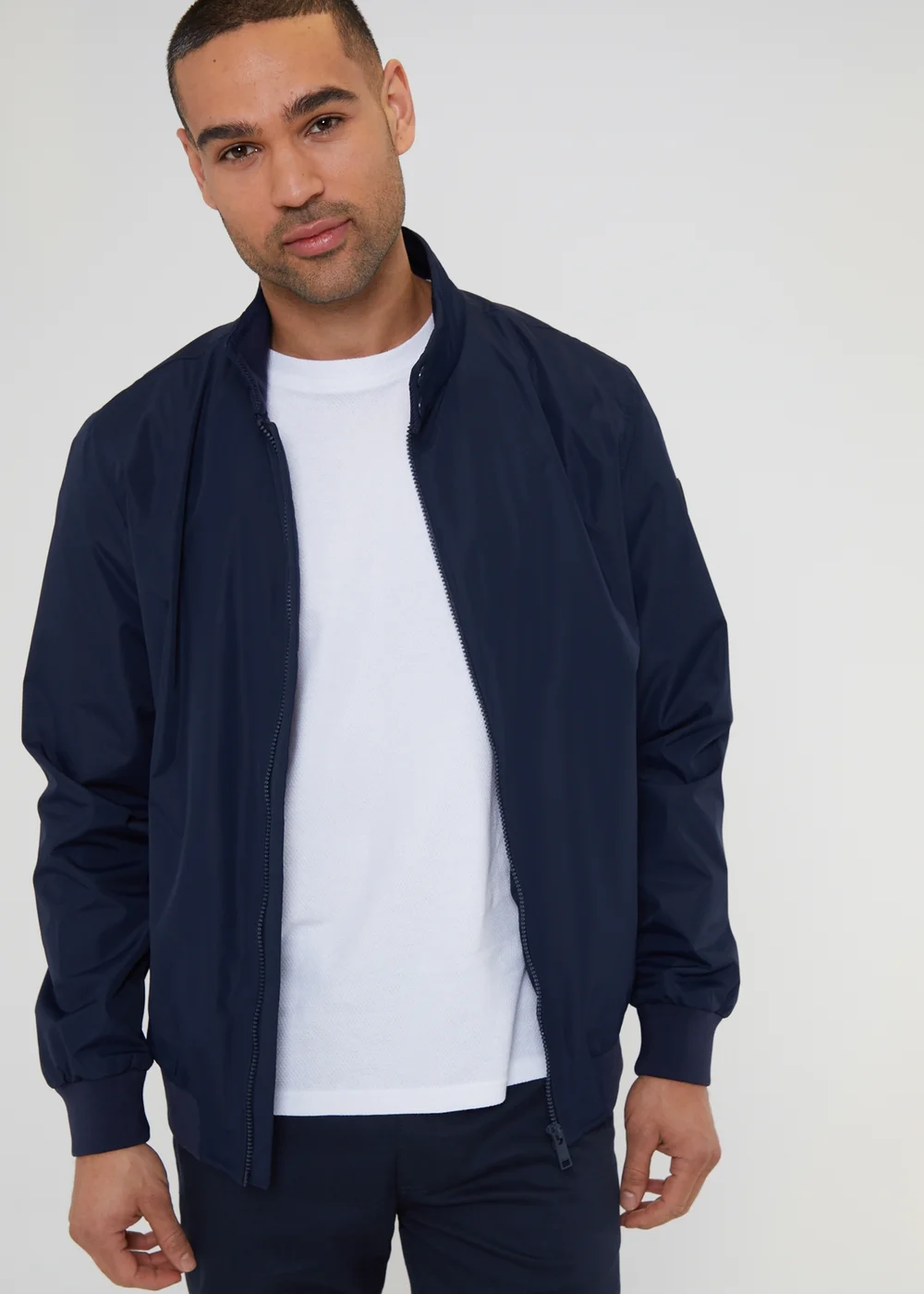 Threadbare Navy Showerproof Harrington Style Jacket - 2XL Image 3