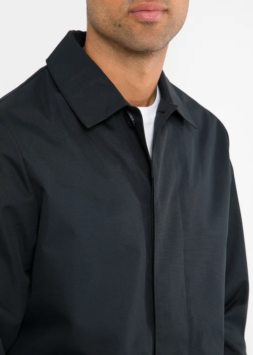 Threadbare Navy Showerproof Longline Tailored Mac - M Image 3