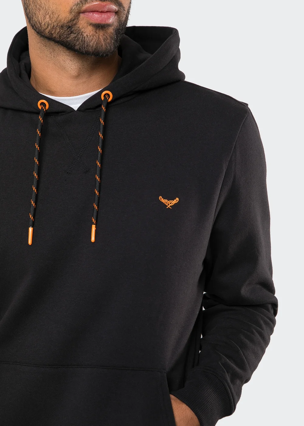 Threadbare Black Cotton Blend Pullover Hoody - S Image 3