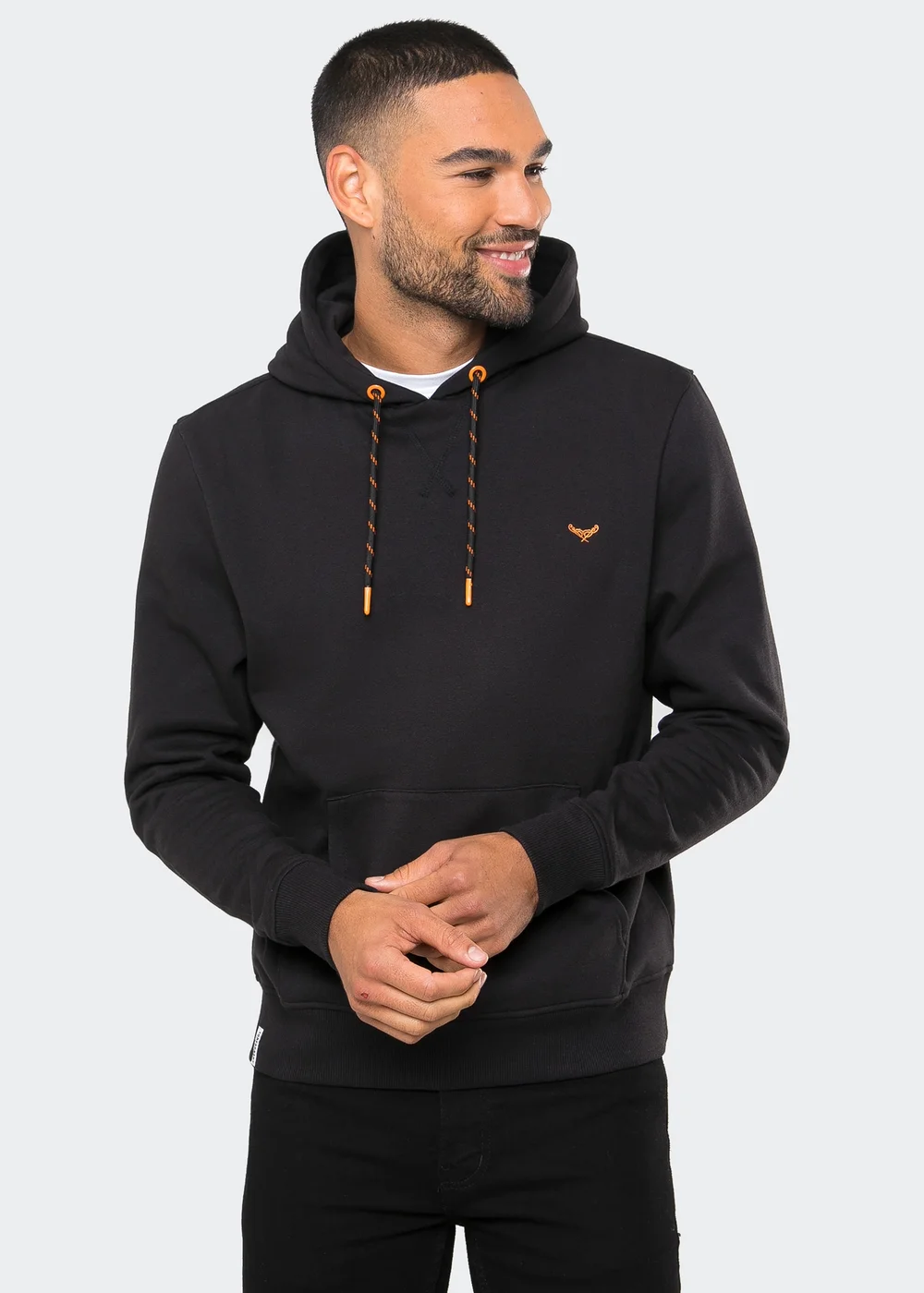 Threadbare Black Cotton Blend Pullover Hoody - S Image 1