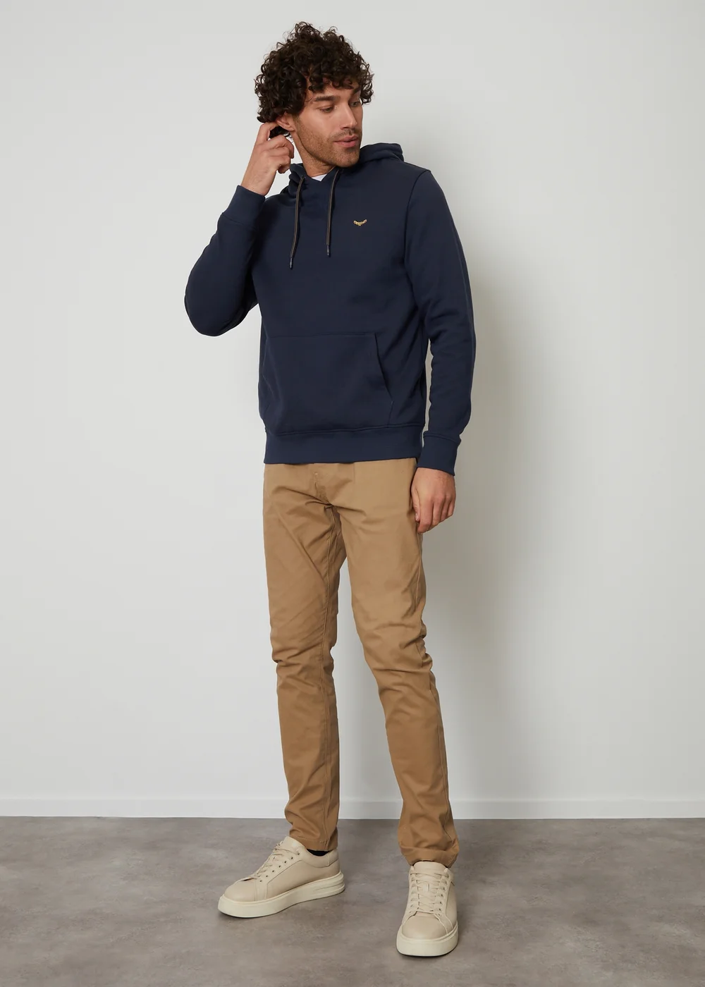 Threadbare Navy Cotton Blend Pullover Hoody - 2XL Image 4