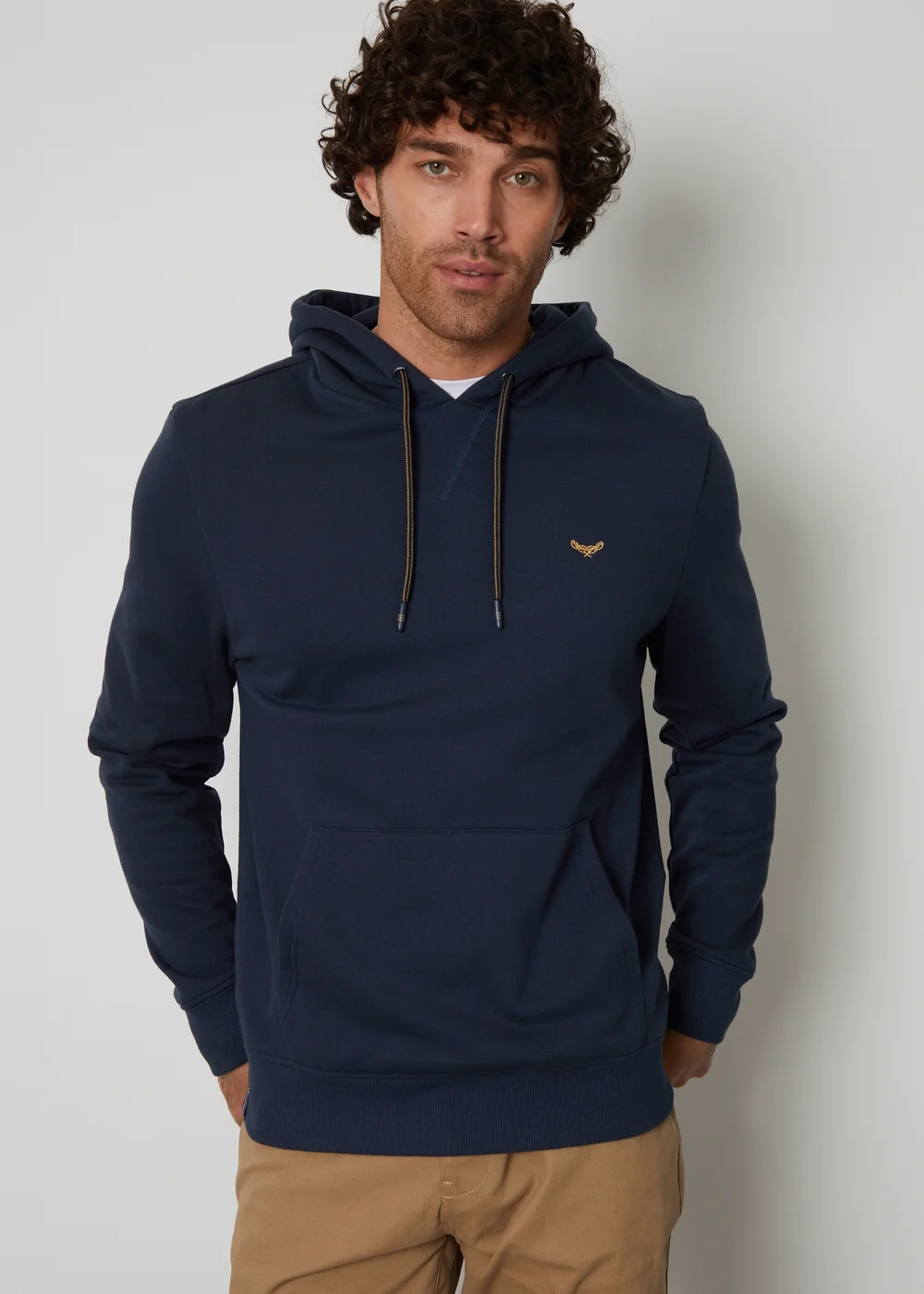 Threadbare Navy Cotton Blend Pullover Hoody - 2XL Image 1