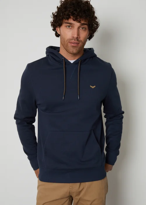 Threadbare Navy Cotton Blend Pullover Hoody - 2XL Image 1