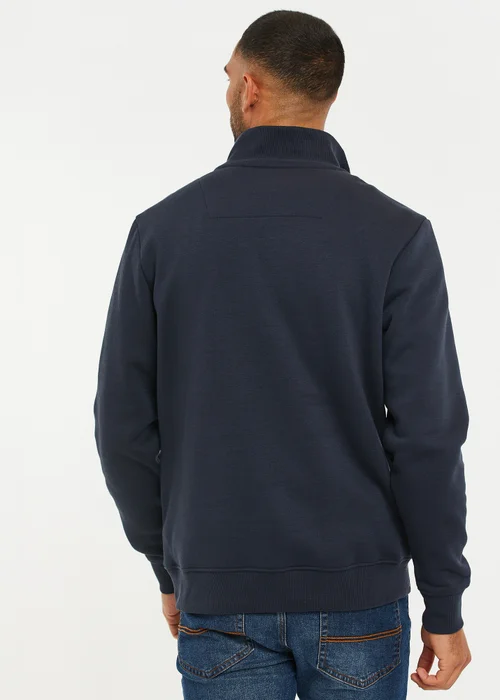 Threadbare Navy 1/4 Zip Neck Sweatshirt - XL Image 2